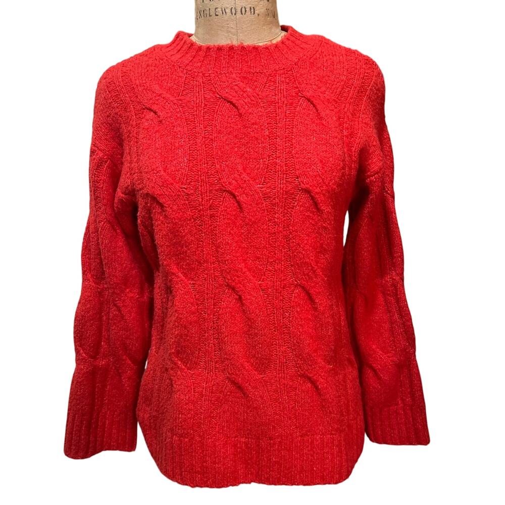 American Eagle Woah So Soft Cable Knit Sweater Red Size XS - Picture 2 of 8